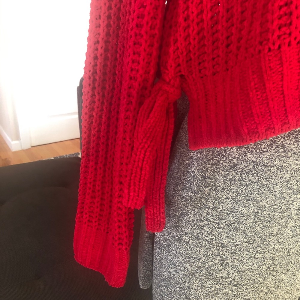 M XL XXL red  crop top sweater! - Picture 7 of 10